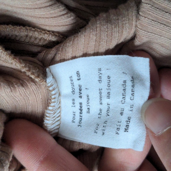 Grow-with-me turtleneck Bajoue ribbed long-sleeved top, stretchy, bamboo, winter - Picture 11 of 13